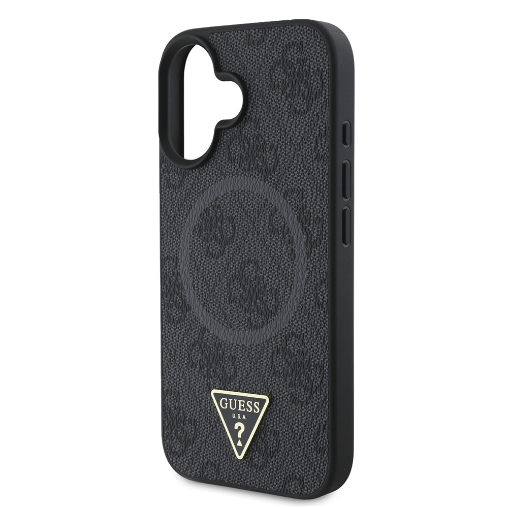 Guess iPhone 16 Orjinal Lisanslı Magsafe Şarj Özellikli PU Üçgen Logo 4G Desenli Telefon Kılıfı-20 Guess iPhone 16 Orjinal Lisanslı Magsafe Şarj Özellikli PU Üçgen Logo 4G Desenli Telefon Kılıfı-20